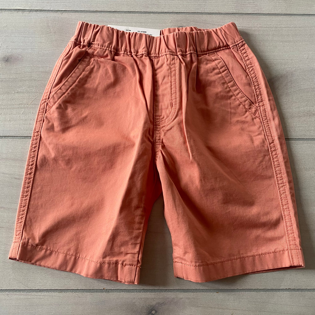 NWT Uniqulo Peach Khaki Pull on Elastic Waist Shorts