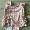 NWT Tucker & Tate Pink Gingham Pattern One Piece Swimsuit