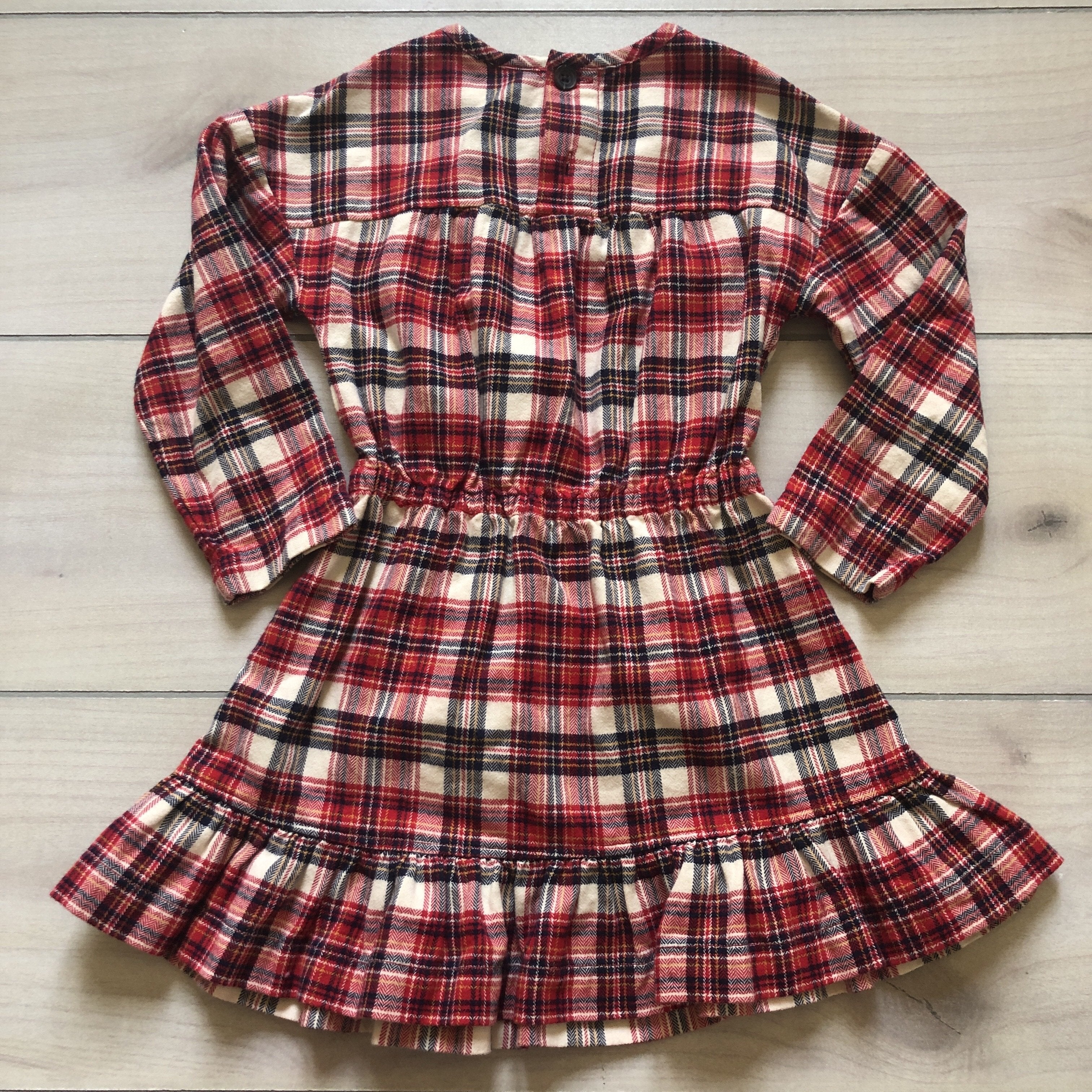 Hanna Andersson Red Cream & Black Plaid Flannel Dress Sweet Pea & Teddy Hanna Andersson Red Cream & Black Plaid Flannel Dress Sweet Pea & Teddy