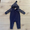 NEW Cat & Jack Navy Holiday Hooded Romper