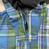 Baby Gap Blue Green Plaid Zipper Hooded Jacket