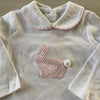 NEW Mud Pie Bunny Smocked Cotton Sleeper Gown