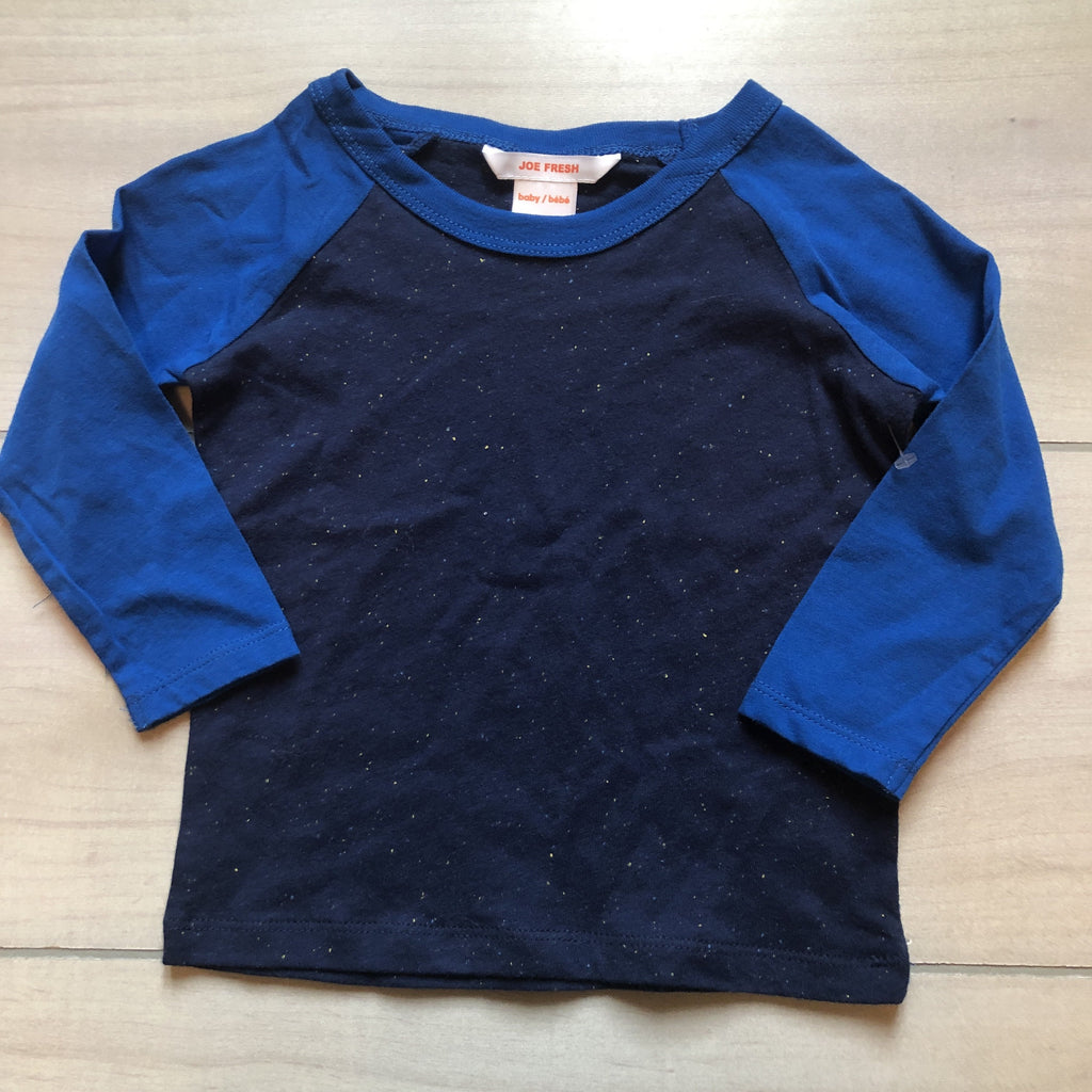 NEW Joe Fresh Blue Speckled Long Sleeve Shirt - Sweet Pea & Teddy