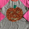 Mini Boden Sequins Pumpkin Shirt