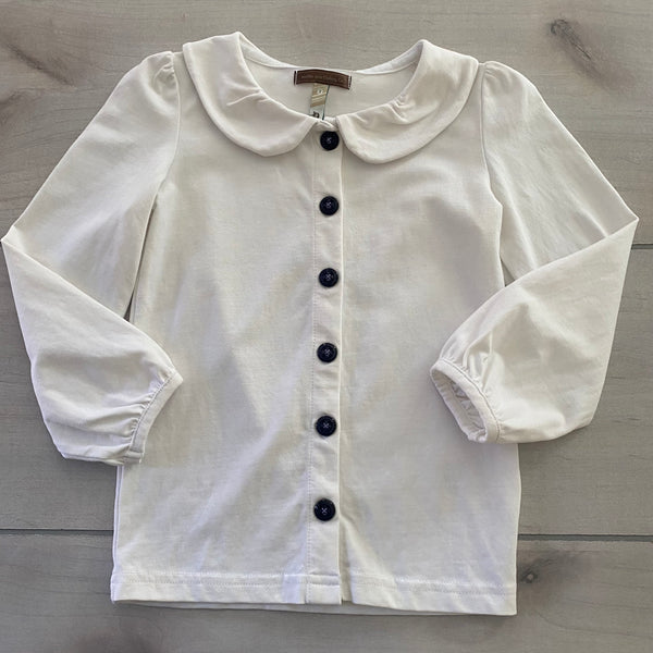 Matilda Jane You & Me White Collared Button Down Shirt