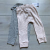 NEW Carter's Cotton Legging Set Pink & Gray Pull On Elastic Waist - Sweet Pea & Teddy