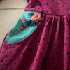 NEW Wildflowers Berry Polka Dot Pocket Dress