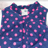 Carter's Navy & Pink Polka Dot Corduroy Fleece Lined Snap Vest