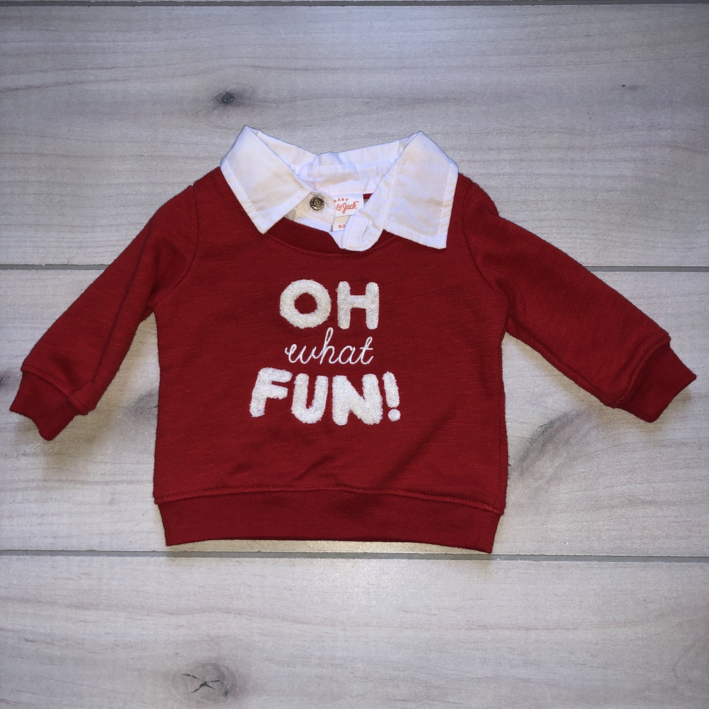 NEW Cat & Jack Oh What Fun Holiday Sweatshirt - Sweet Pea & Teddy