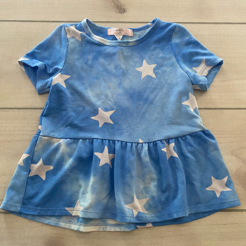Moa Moa Blue Star Pattern Shirt