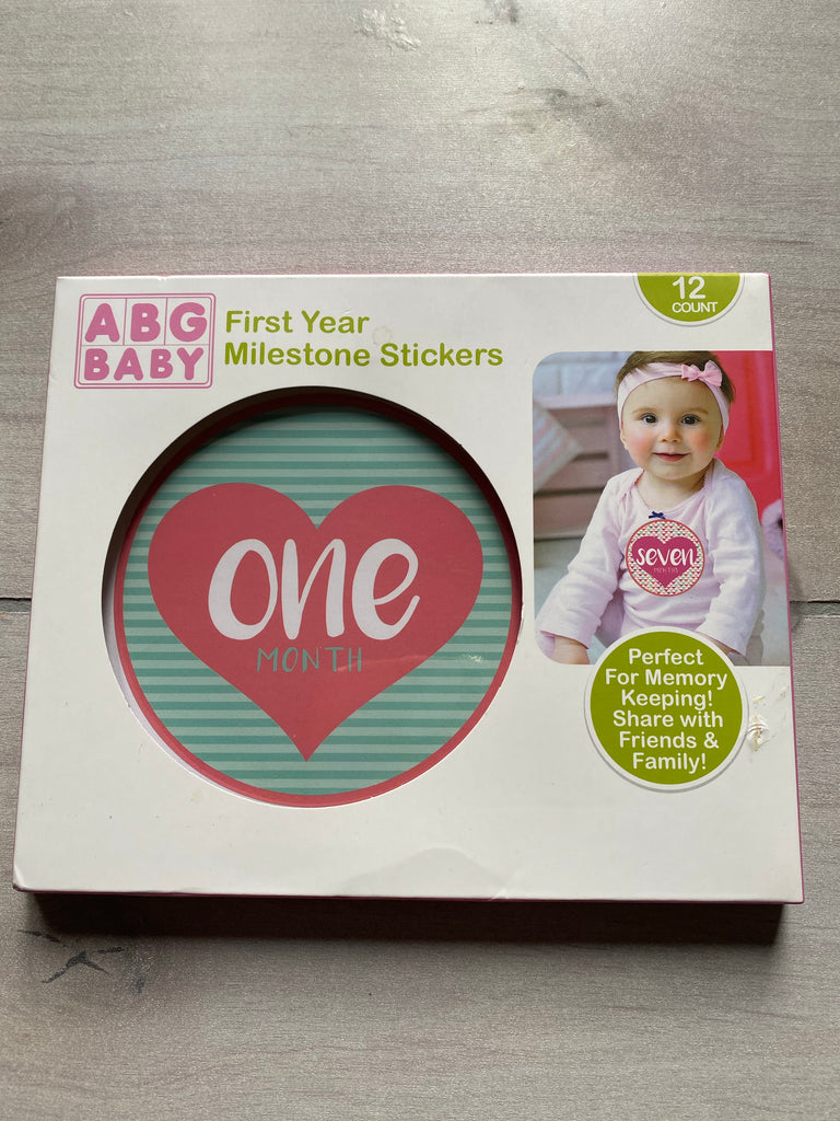 NEW ABG Baby First Year Milestone Stickers 12 Count