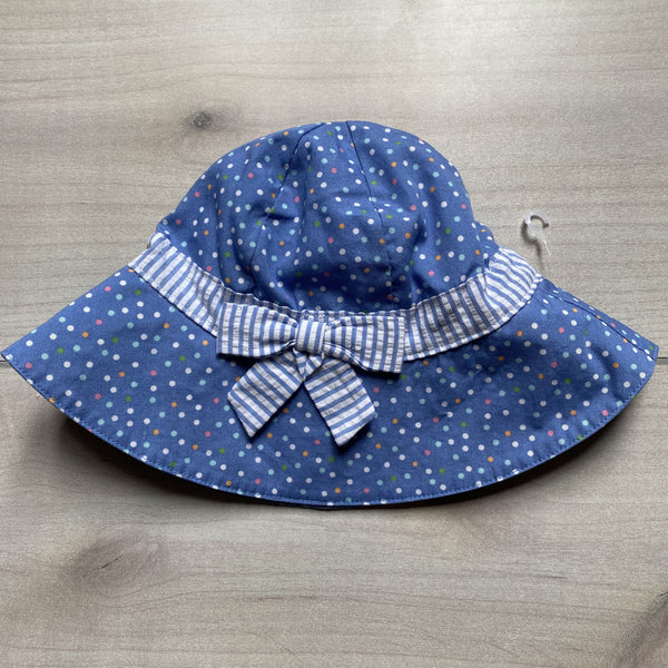 NEW Gymboree Blue Polka Dot Velcro Sunhat - Sweet Pea & Teddy