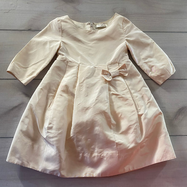 JCrew Crewcuts 100% Silk Cream Colored Dress