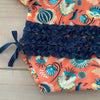 NEW RuffleButts Orange Paisley One Piece Swimsuit