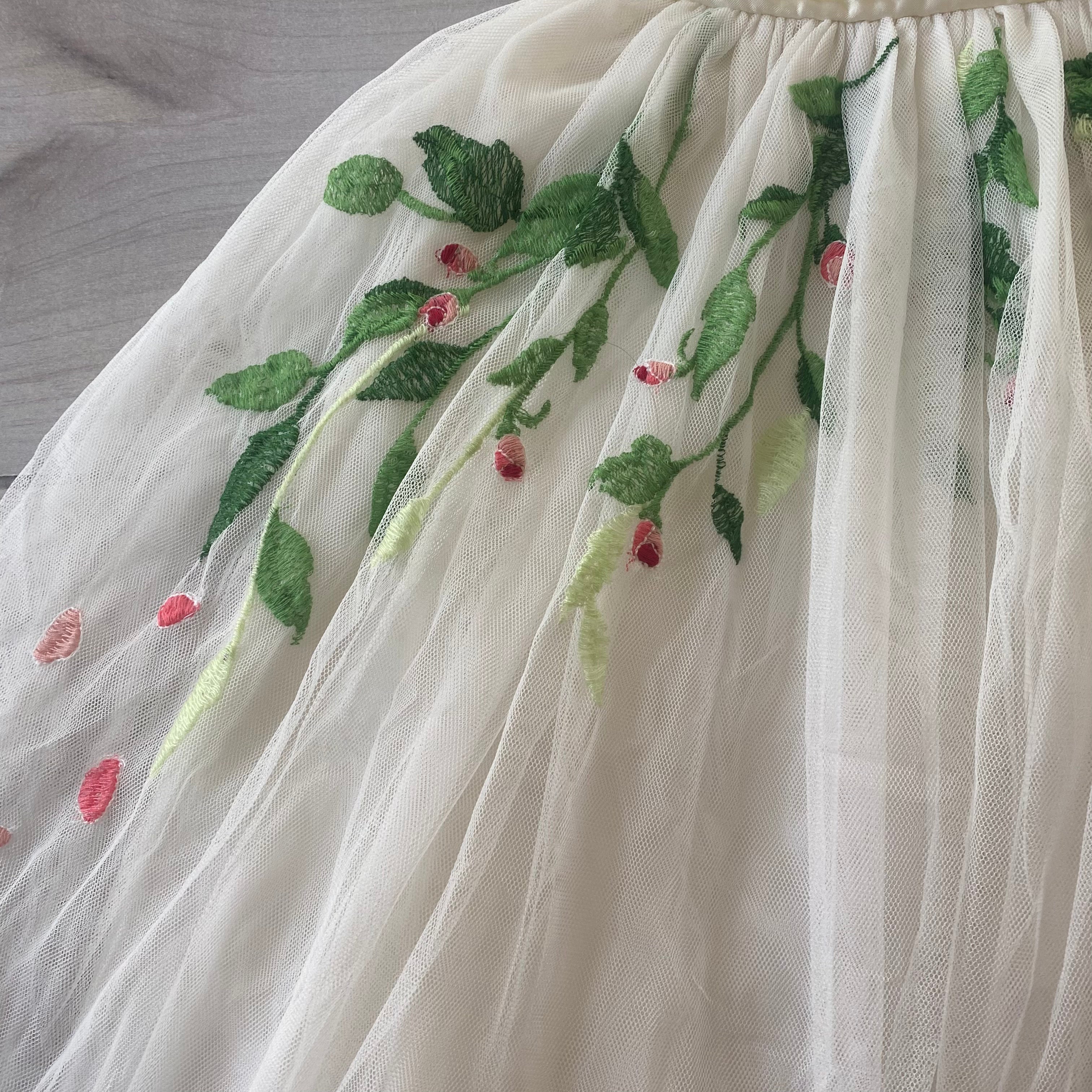 NWT Nanette Lepore Off-White Tulle Embroided Dress Sweet Pea & Teddy NWT Nanette Lepore Off-White Tulle Embroided Dress Sweet Pea & Teddy