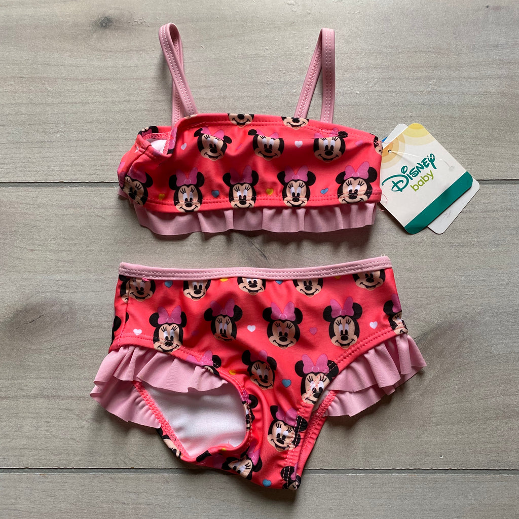 NEW Disney Minnie Mouse 2 Piece Swimsuit