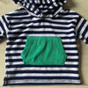 NEW Little Me Blue Striped Dino Hooded Terry Coverup