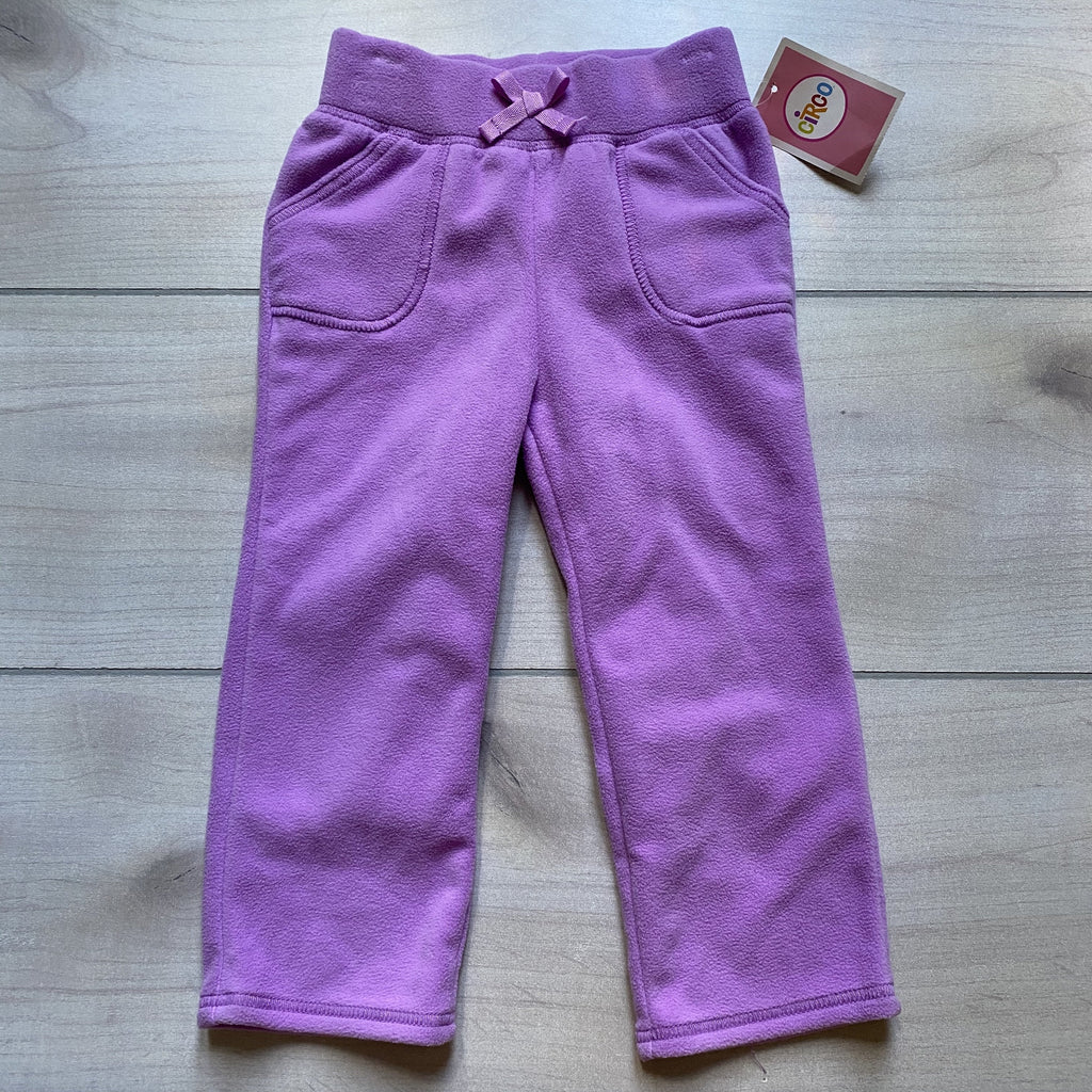 NEW Circo Purple Fleece Pull On Elastic Waist Pants - Sweet Pea & Teddy