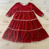Hanna Andersson Red Velour Silver Sparkle Dress