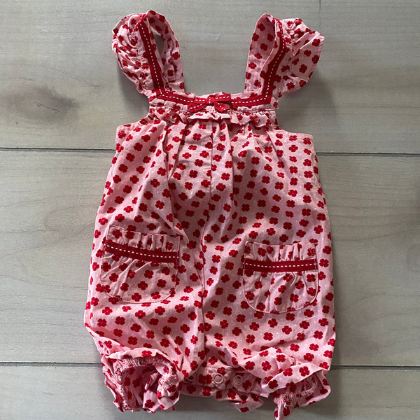 Gymboree Red Floral Bubble Romper