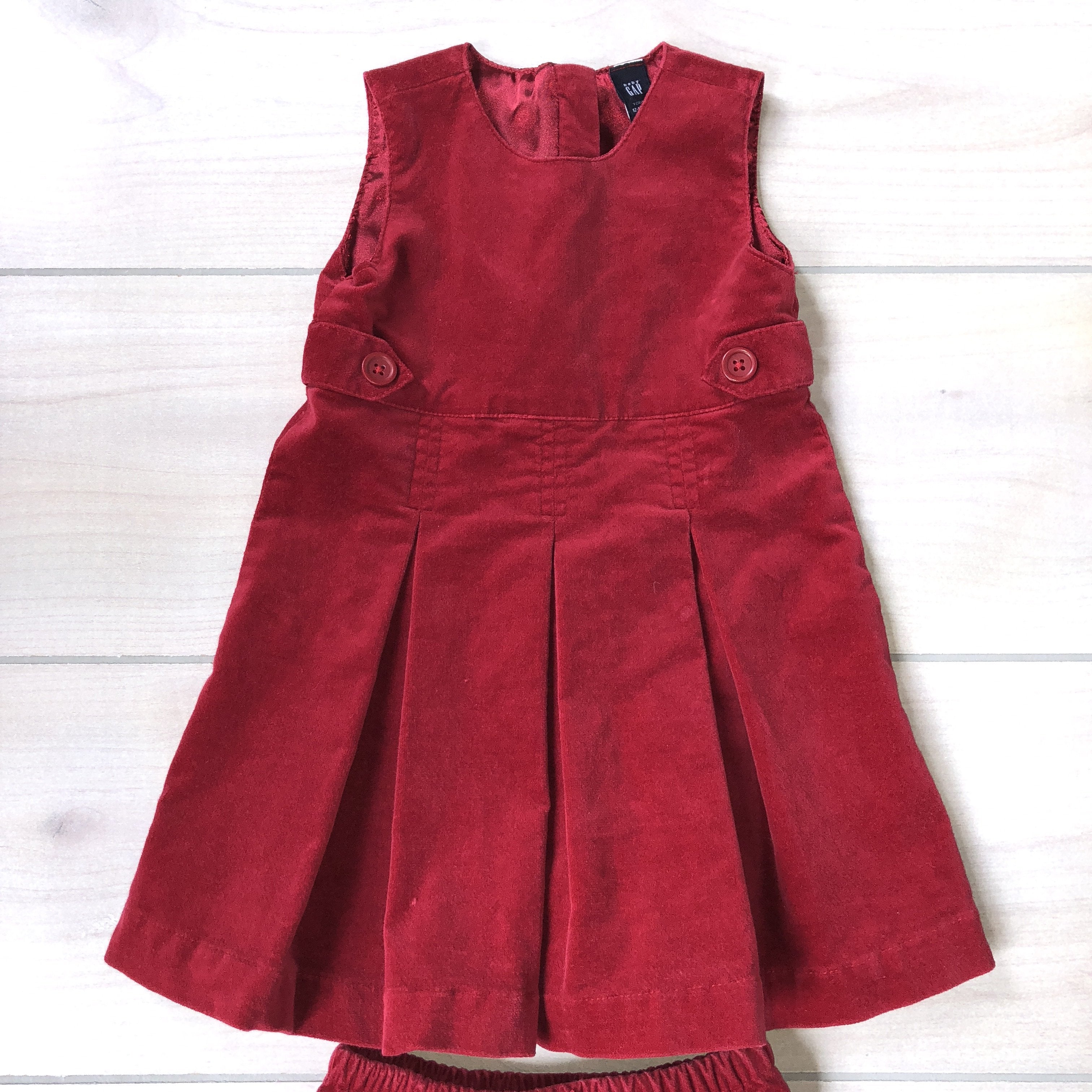 gap red velvet dress Gap Kids Dress Burgundy Long Sleeve Velvet Fit & Flare Holiday Dress