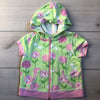 Lilly Pulitzer Green & Pink Floral Hooded Zipper Jacket - Sweet Pea & Teddy