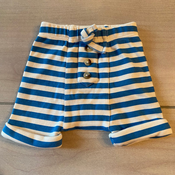 NEW Kate Quinn Blue Striped Organic Cotton Shorts