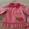 Zu Pink Gingham Turtle Applique Outfit