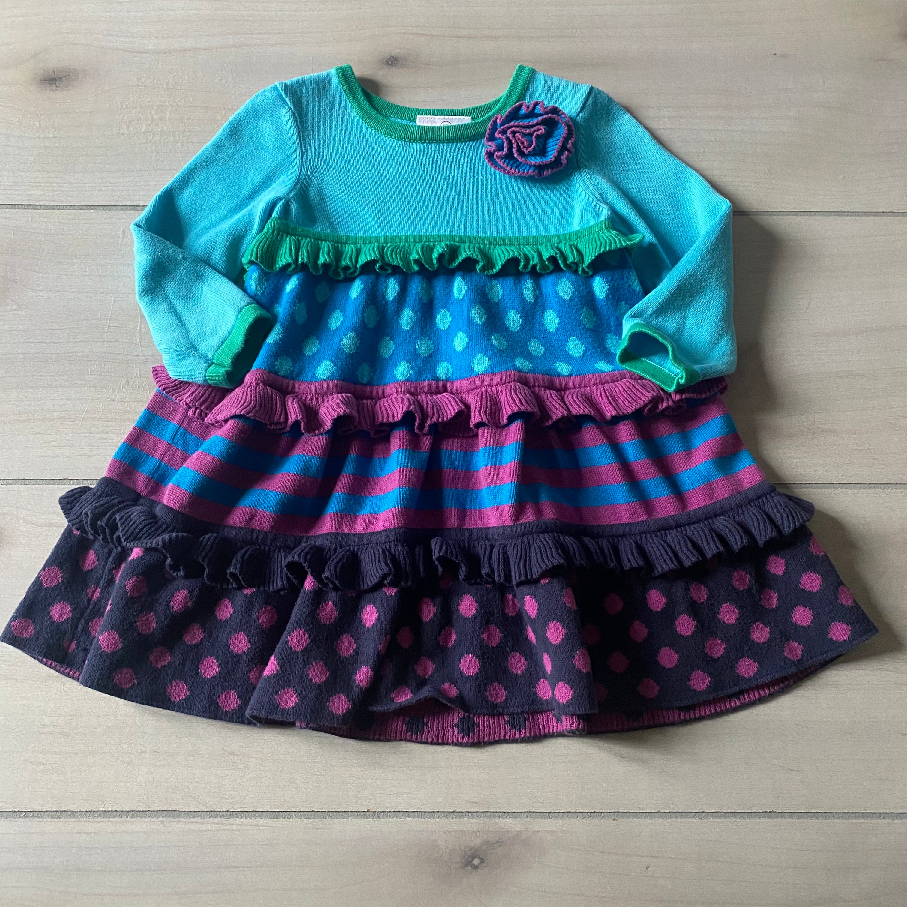 Hanna Andersson Tiered Ruffle Sweater Dress Hanna Andersson Tiered Ruffle Sweater Dress