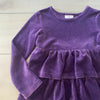 Hanna Andersson Purple Velour Ruffle Dress