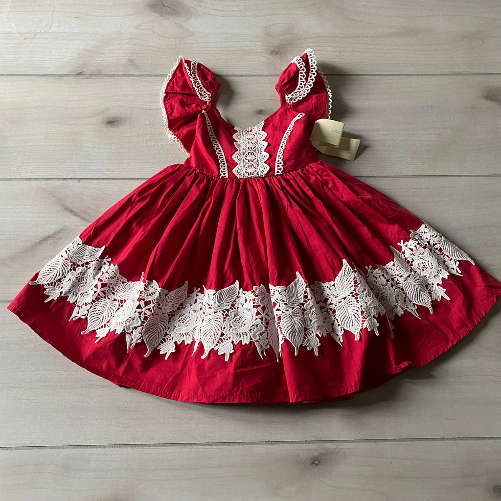 NWT Trish Scully Red Lace Applique Dress – Sweet Pea & Teddy NWT Trish Scully Red Lace Applique Dress – Sweet Pea & Teddy