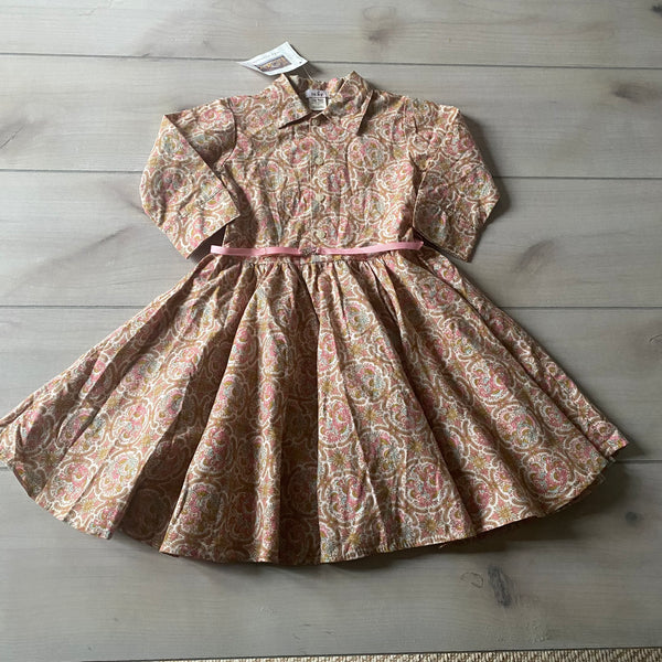 NWT Icky Baby Paisley Pleated Belted Dress