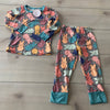 NWT Peachy Queen Boutique Peep Pattern Pajama Set
