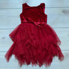 Lilt Red Velour & Tulle Dress