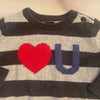 Baby Gap I Love You Striped Cotton Sweater