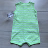 NEW Carter's Green Striped Sailboat Snap Front Sleeveless Cotton Romper - Sweet Pea & Teddy
