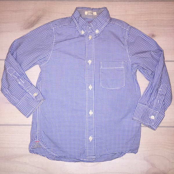 H&M Blue Checkered Button Down Shirt