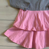 Hanna Andersson Pink & Gray Ruffle Dress