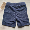 NEW First Impressions Dark Navy Heathered Cotton Pull On Shorts
