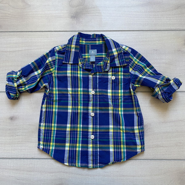 Baby Gap Blue & Yellow Button Down Shirt - Sweet Pea & Teddy
