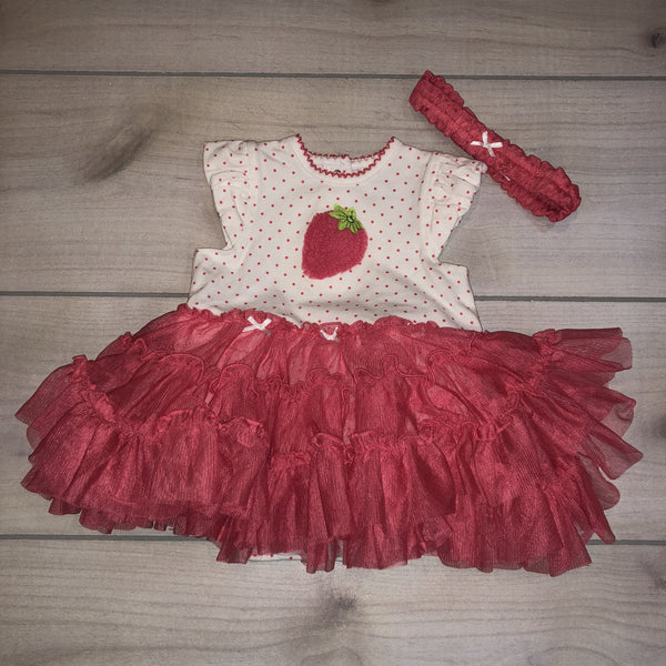 Little Me Strawberry Tulle Dress & Headband - Sweet Pea & Teddy