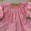 Petit Ami Pink & Green Corded Smocked Outfit
