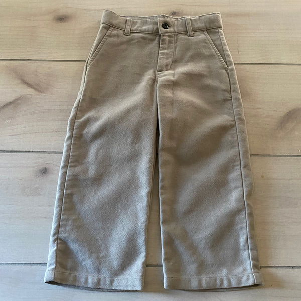 Janie & Jack Gray Cotton Interior Button Tab Pants