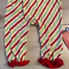 NEW Kickee Pants Candy Cane Stripe Kimono Ruffle Romper