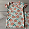 NEW Kickee Kids Peach Pattern Bamboo Pajama Set