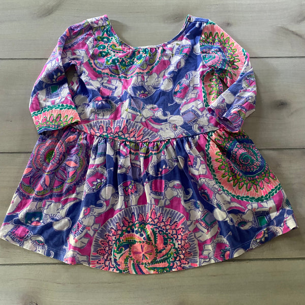 Lilly Pulitzer Elephant Pattern Cotton Dress