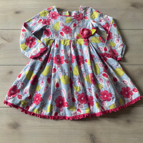 Baby Lulu Floral Corduroy Dress