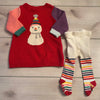 Baby Gap Snowman Sweater Dress & Matching Knit Tights