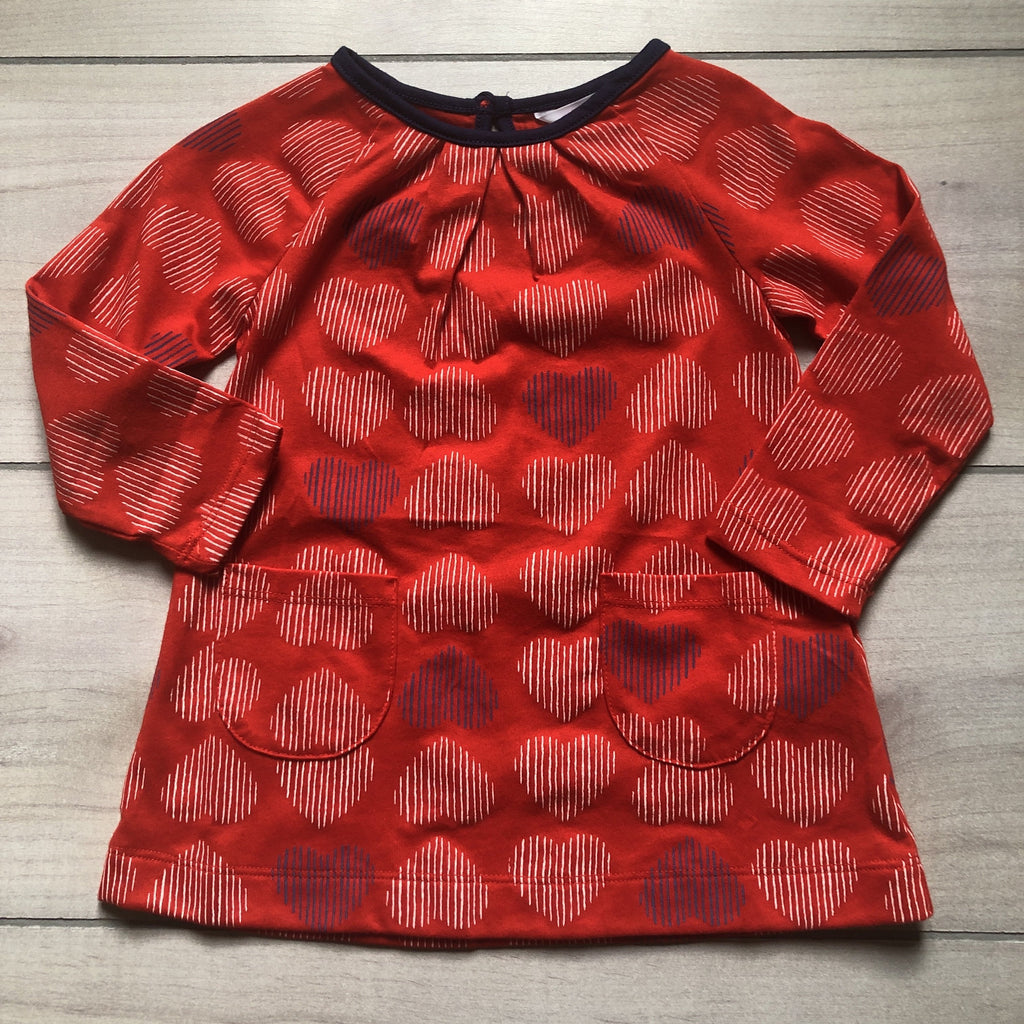 NEW Joe Fresh Heart Pattern Pocket Dress - Sweet Pea & Teddy