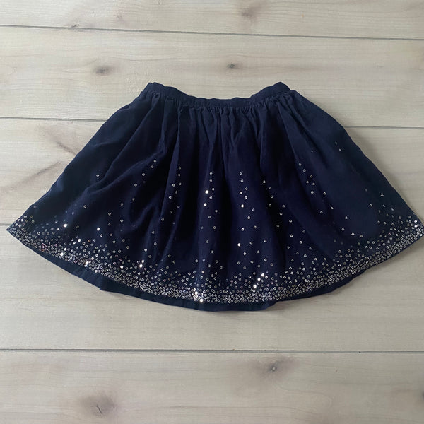 John Lewis Blue Corduory Silver Sequins Skirt